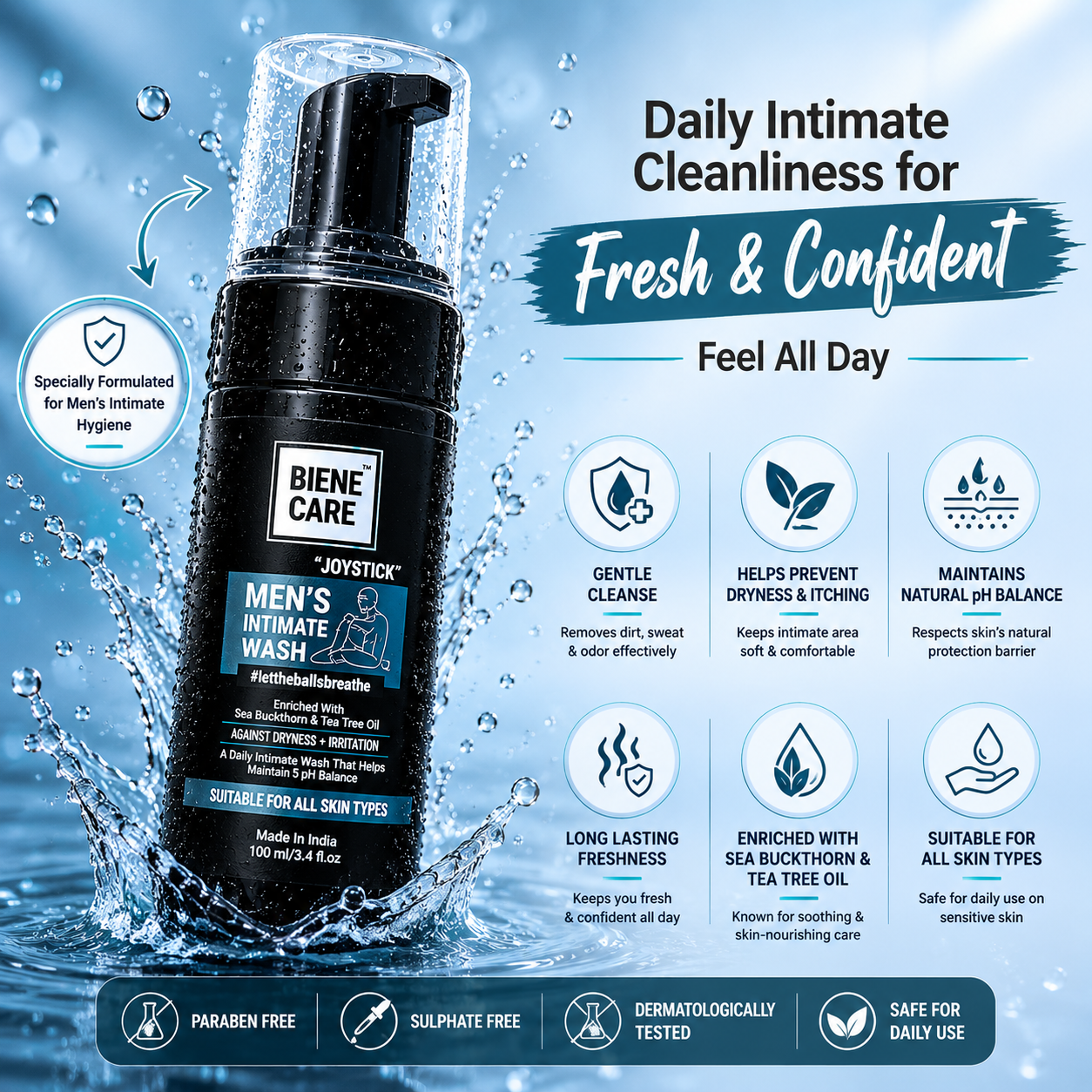 Biene Care Men’s Intimate Wash with perfume